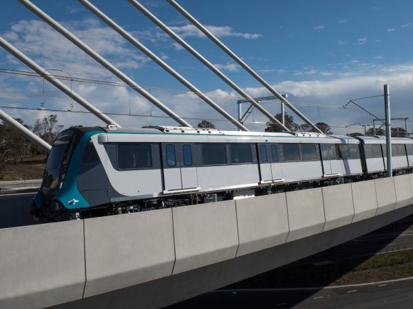 Sydney Metro train testing Windsor Rd bridge July 2018 01 hires scaled