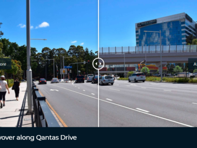 ScreenCapture Flyover along Qantas Drive
