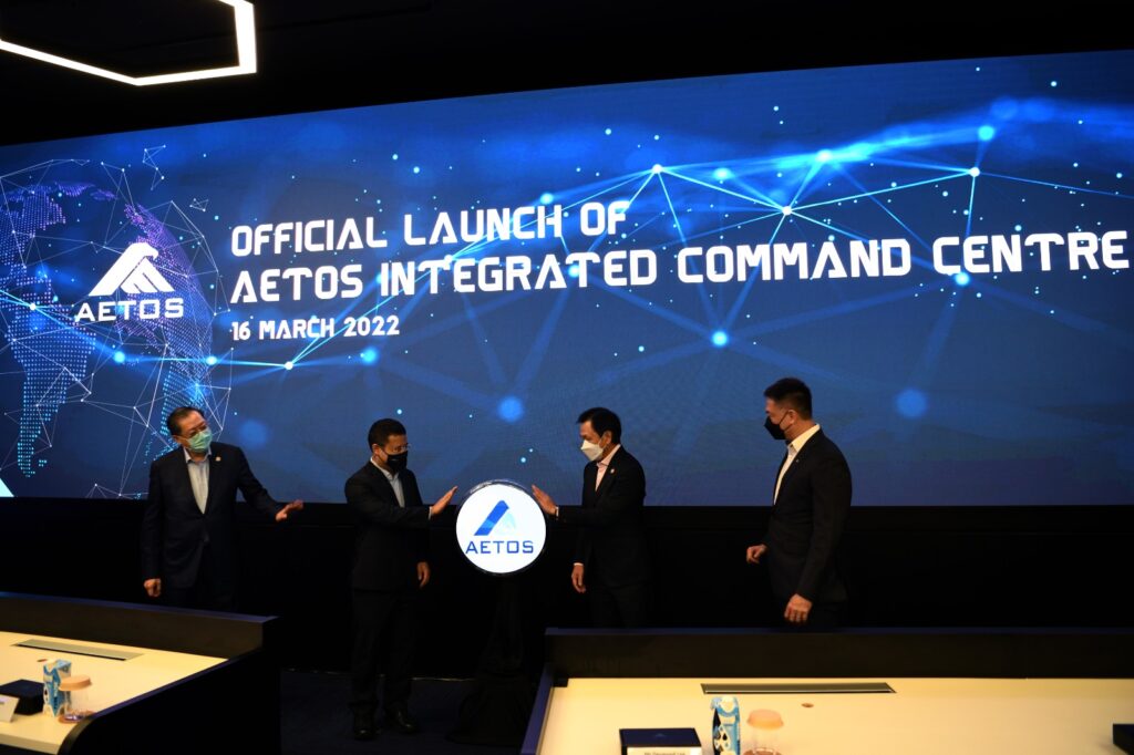 Launch of AETOS Command Centre by Mr Desmond Lee MInister for National Development with SJ Group leaders