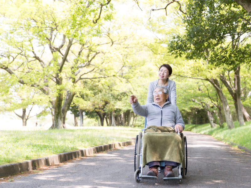 wheelchair Japanese elderly man shutterstock 1729826065