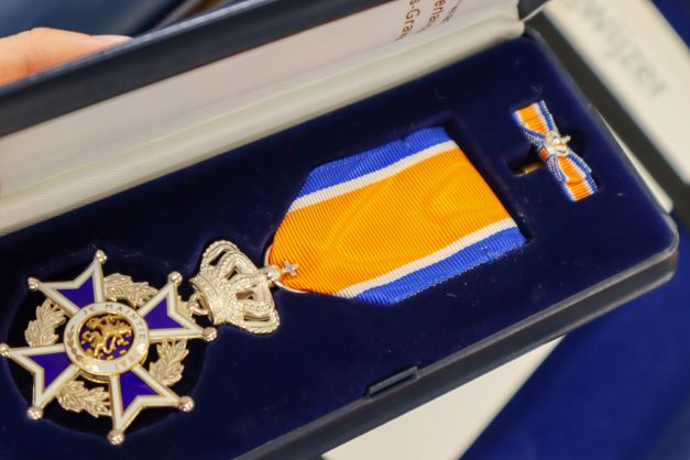 Close up of Dutch Knighthood Award resized