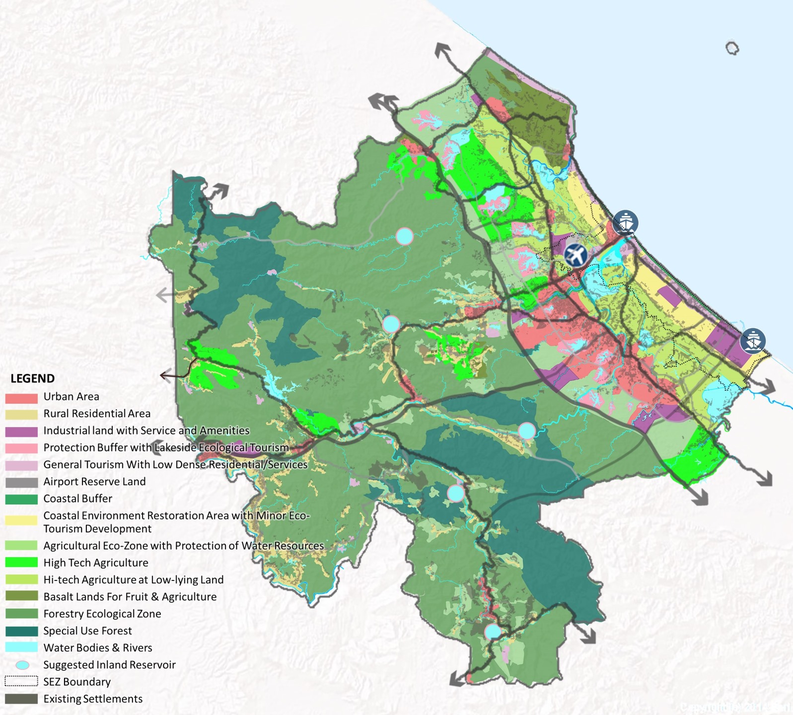 15 QT Land Use Plan Land Distribution By Year X 1440